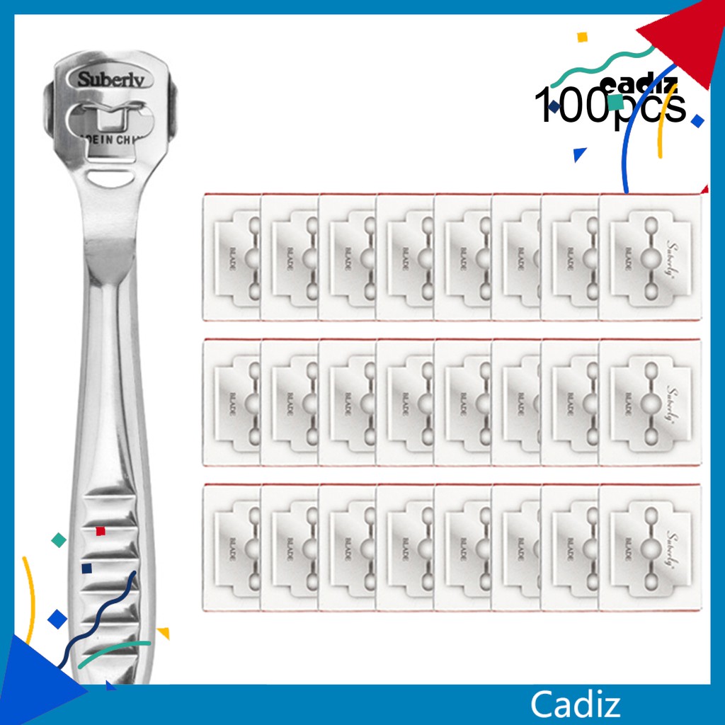 [Hàng mới về] Bộ 100 lưỡi thay thế cho dao cạo tẩy tế bào chết chân