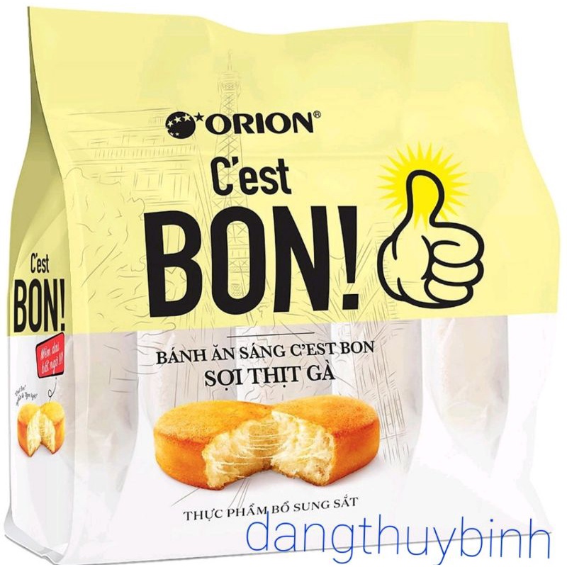 [Mã 1511FMCGSALE giảm 8% đơn 500K] Bánh ăn sáng C'EST BON sợi thịt gà/sốt kem phô mai 85g (5gói×17g)
