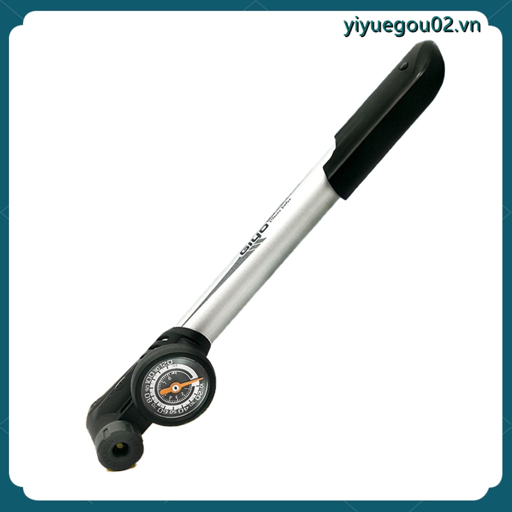 Bơm Xe Đạp Mini Y02-Giyo Có Đồng Hồ Đo Áp Suất
