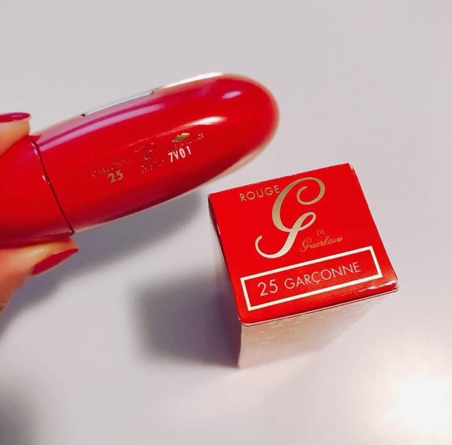 Son Guerlain Rouge vỏ đỏ,son màu đỏ tươi #25 Garconne