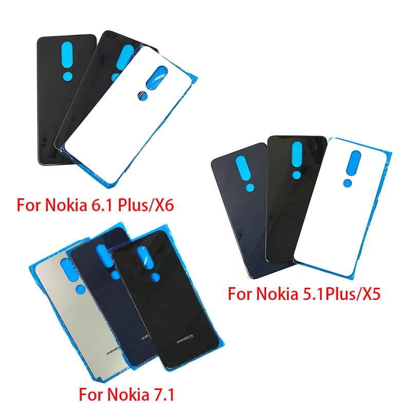 Nắp Lưng Điện Thoại Bằng Kính Thay Thế Chuyên Dụng Cho Nokia 7 7.1 / 5.1 Plus / X5 / 6.1 Plus / X6 / 8.1 / X7