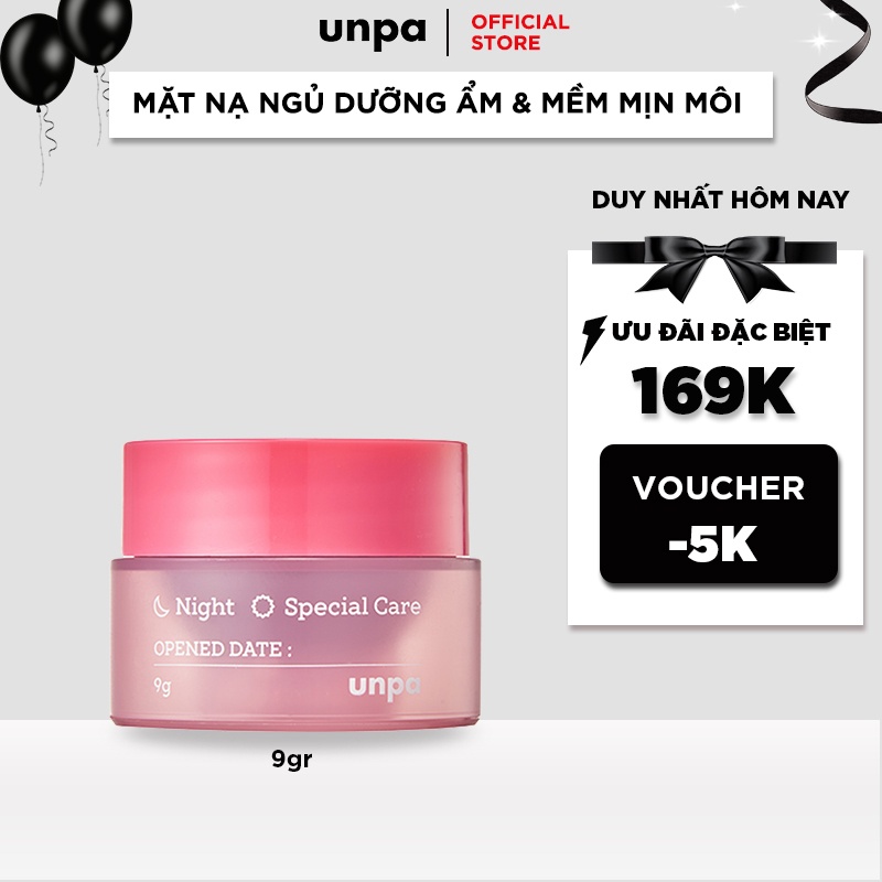 Mặt Nạ Ngủ Cho Môi Giúp Dưỡng Ẩm Và Chống Lão Hóa Unpa Bubi Bubi Lip Mask 9g