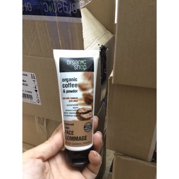 Tẩy Da Chết Mặt Organic Shop Organic Coffee Nga