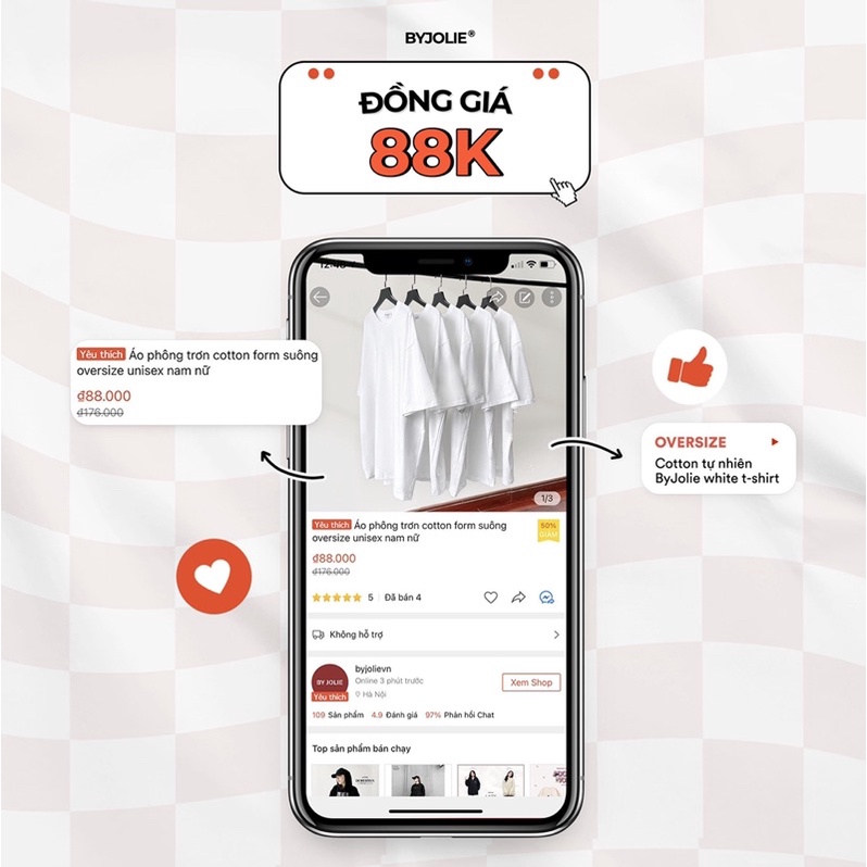 Áo phông trơn cotton form suông oversize unisex nam nữ