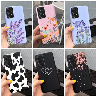Ốp điện thoại silicon mềm họa tiết hoa oải hương cho samsung galaxy a52 samsung a52s a525 a526 a528