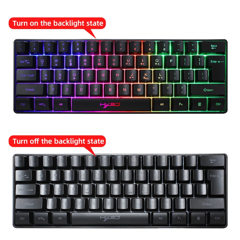 Bàn phím cơ chơi game không dây 61 phím kết nối Bluetooth