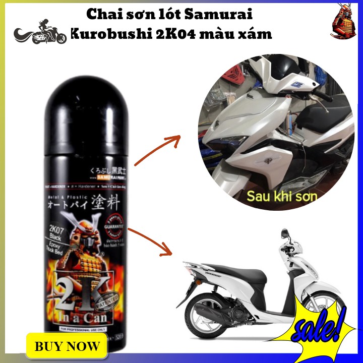 Sơn lót Samurai  epoxy 2K04 400ML màu xám