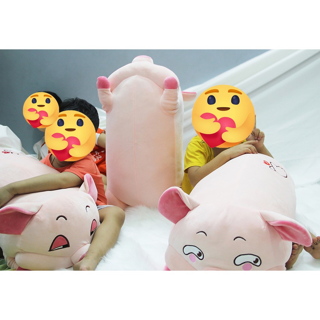 GẤU BÔNG HEO LƯỜI MẮT LIẾC (40CM---&gt;70CM) VẢI MINISO SIÊU MỊN, HÀNG CAO CẤP LOẠI 1