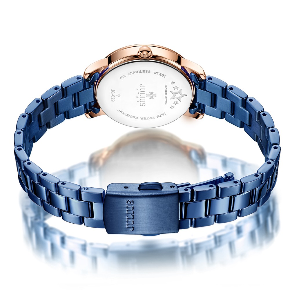 Julius Official | Đồng hồ nữ Julius  Star JS-029 kính Sapphire dây inox size 29