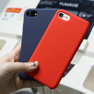 Ốp lưng silicon màu trơn cho điện thoại IPhone 8 8 Plus XR XS Max