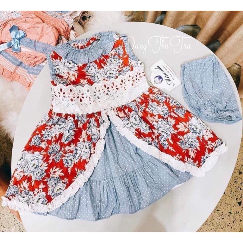 váy miranda xanh đỏ