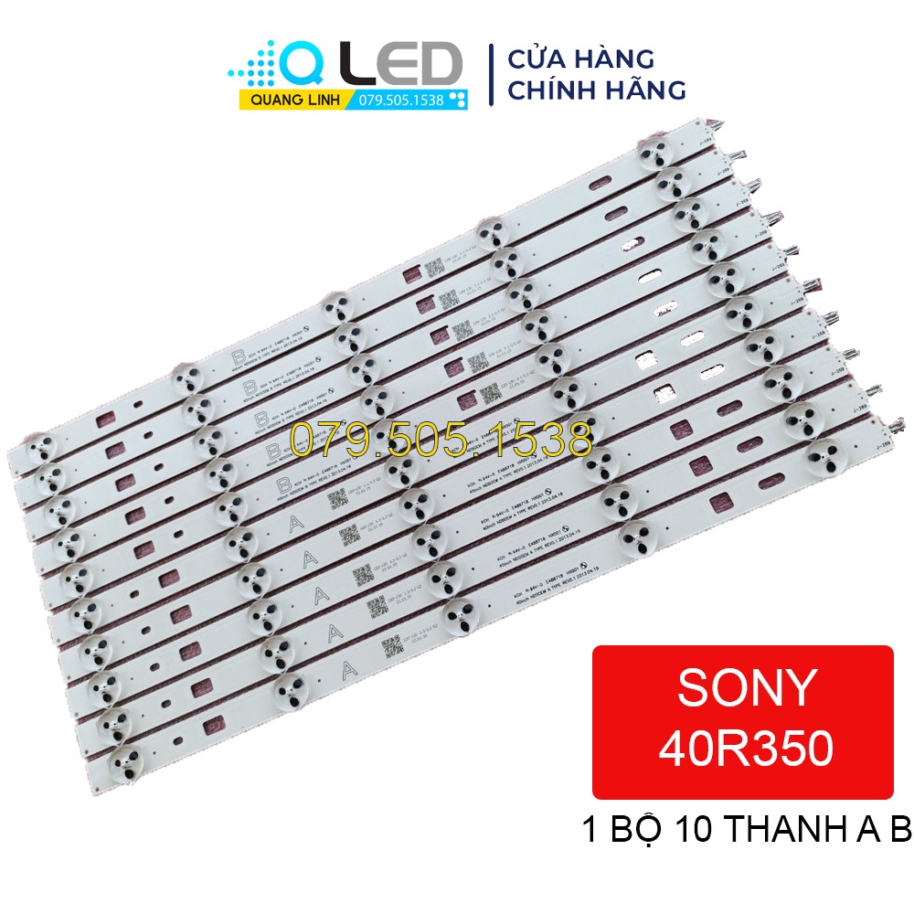 Thanh LED Tivi SONY 40R350 - Lắp zin tivi 40R350,40R452 - 1 bộ 10 thanh ( 5 thanh A + 5 thanh B ) - LED MỚI 100% nhà máy