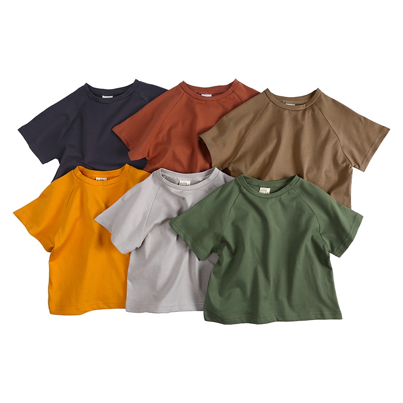 Áo Thun Cotton Tay Ngắn Cổ Tròn Thời Trang Mùa Hè Dành Cho Bé 1-7 Tuổi