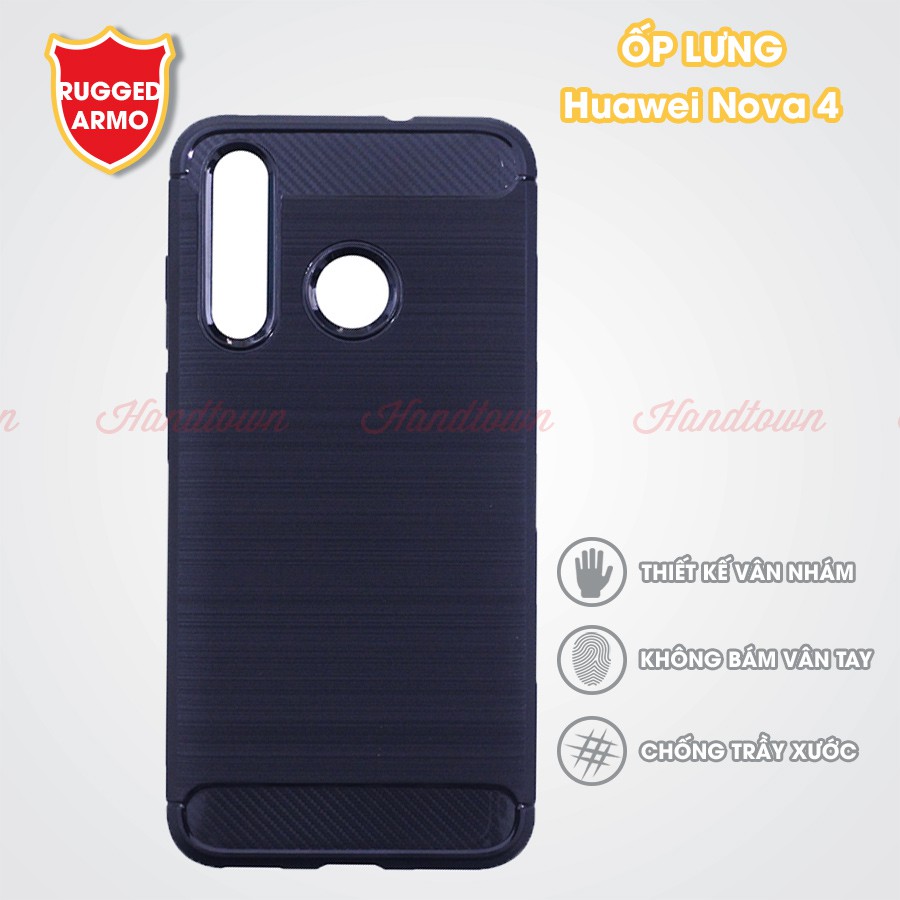 Ốp Lưng Dẻo Huawei Nova 4 Vân Xước Chống Sốc
