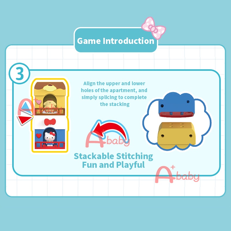 Sanrio Đồ Chơi Xếp Chồng Lên Nhau (Hello Kitty / My Melody / Cinnamoroll / Kuromi / Pom Pom Purin / Keroppi)