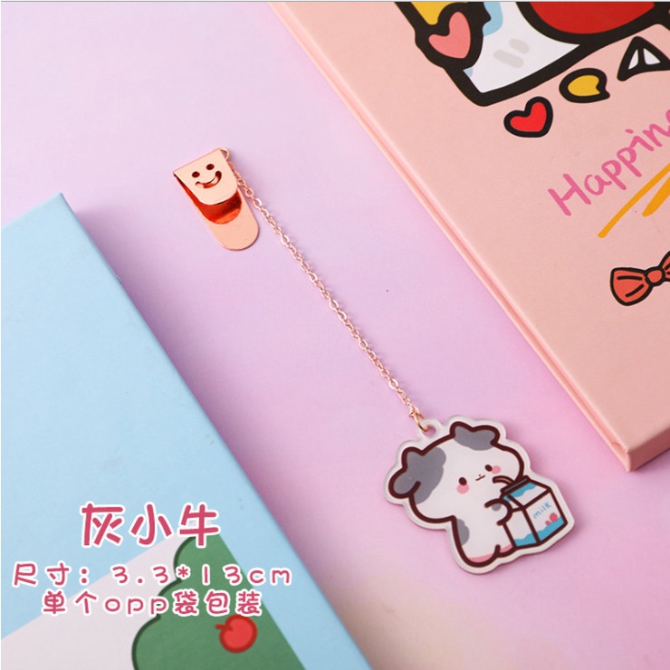 Book mark, dây kẹp sách đánh dấu trang hình thú siêu cute BAG U BOOKMARKTHU165