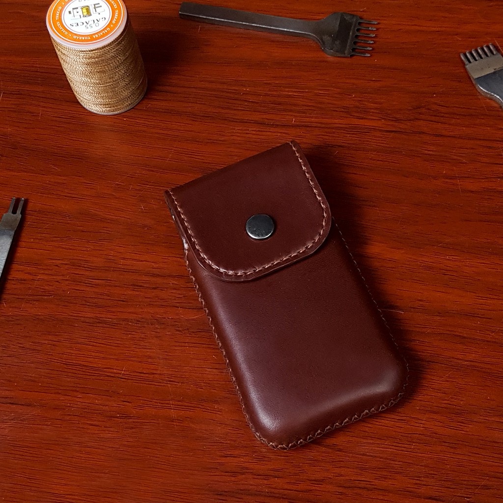 Bao da Nokia E71 E72 da thật - Bao điện thoại handmade thủ công - Màu Nâu