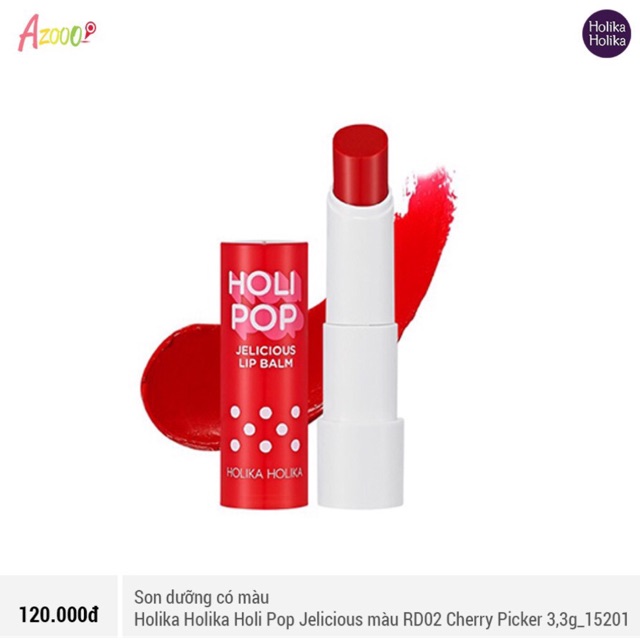 Son Dưỡng Môi Có Màu Holika Holika Holi Pop Jelicious