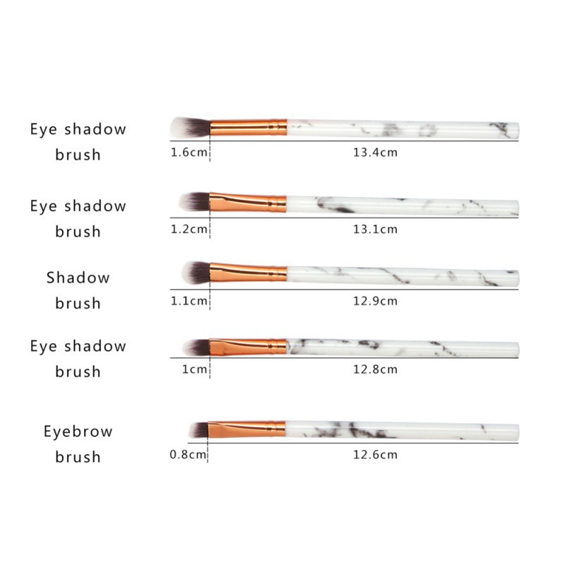 Set 10 cọ trang điểm chuyên nghiệp MAANGE với họa tiết đá cẩm thạch đẹp mắt