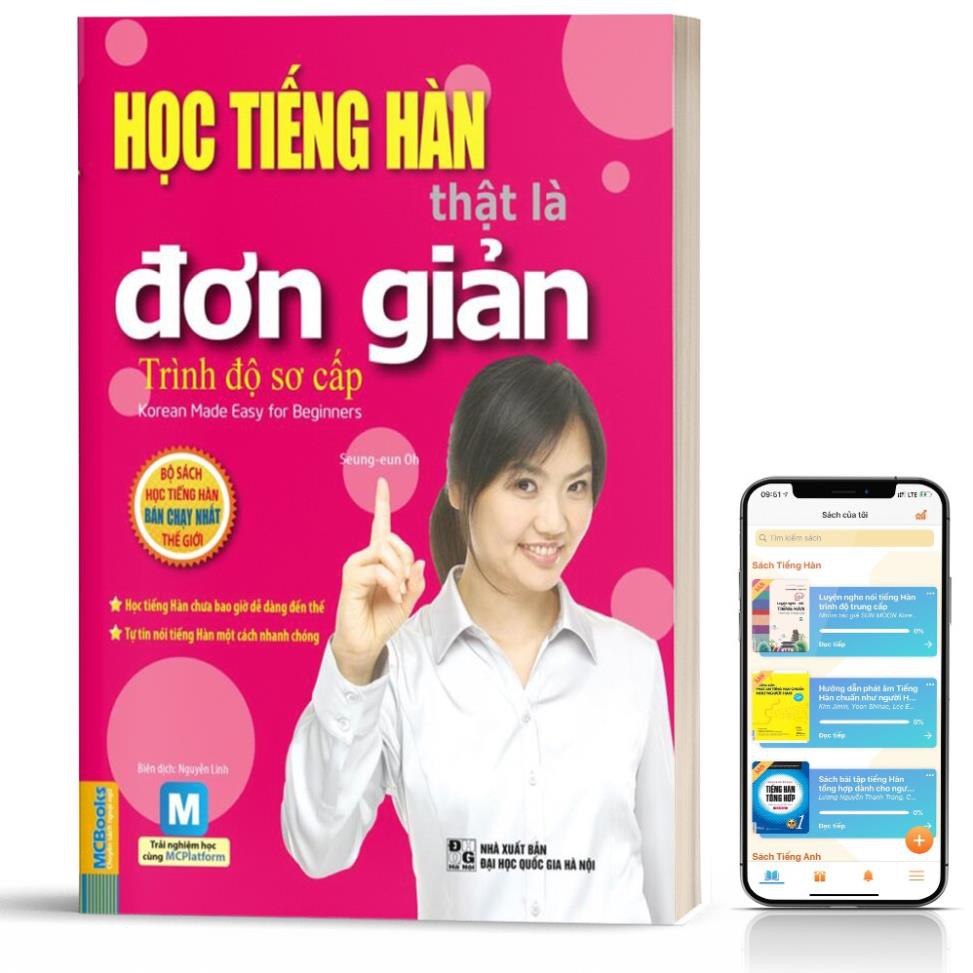 Sách - Học Tiếng Hàn Thật Là Đơn Giản Trình Độ Sơ Cấp Cho Người Mới Học - Học Kèm App Online [MCBOOKS]