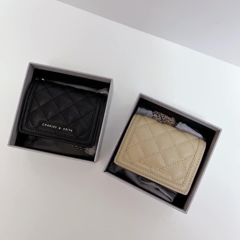 Túi ví ck mini nữ đẹp kèm dây đeo chéo size 12 logo kim loại thời trang giá rẻ  DC0305