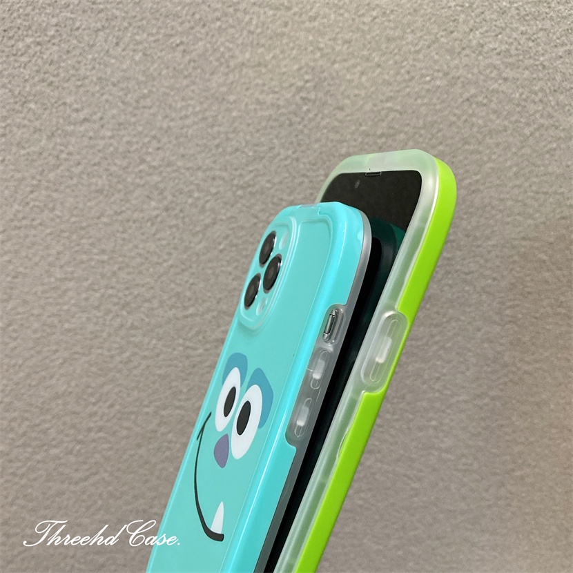 Ốp Điện Thoại TPU Mềm Họa Tiết Quái Vật Mắt To Kèm Giá Đỡ Cho iPhone 14 13 12 11 Pro Max SE2020 X XR Xs Max 7 8 Plus