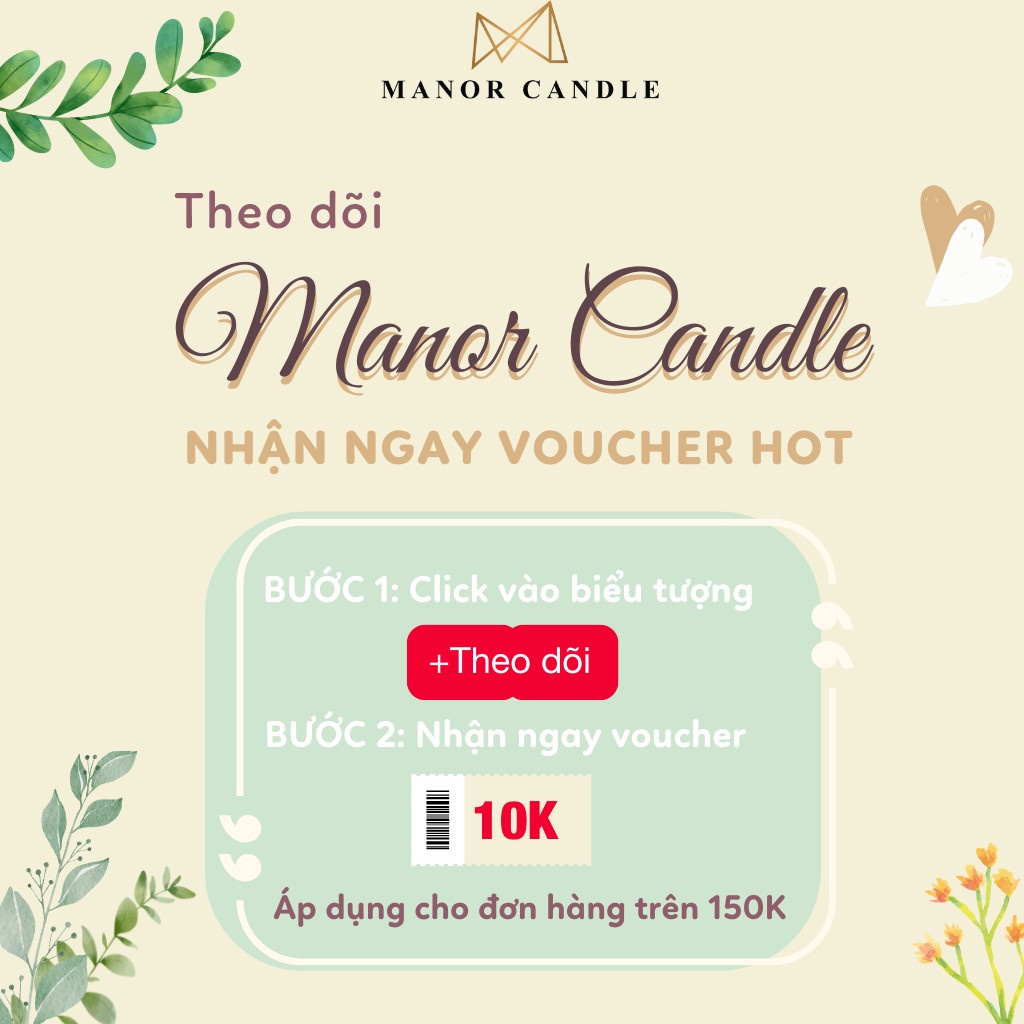 Đèn đốt nến hình nón Manor Candle hàng sẵn 4 màu