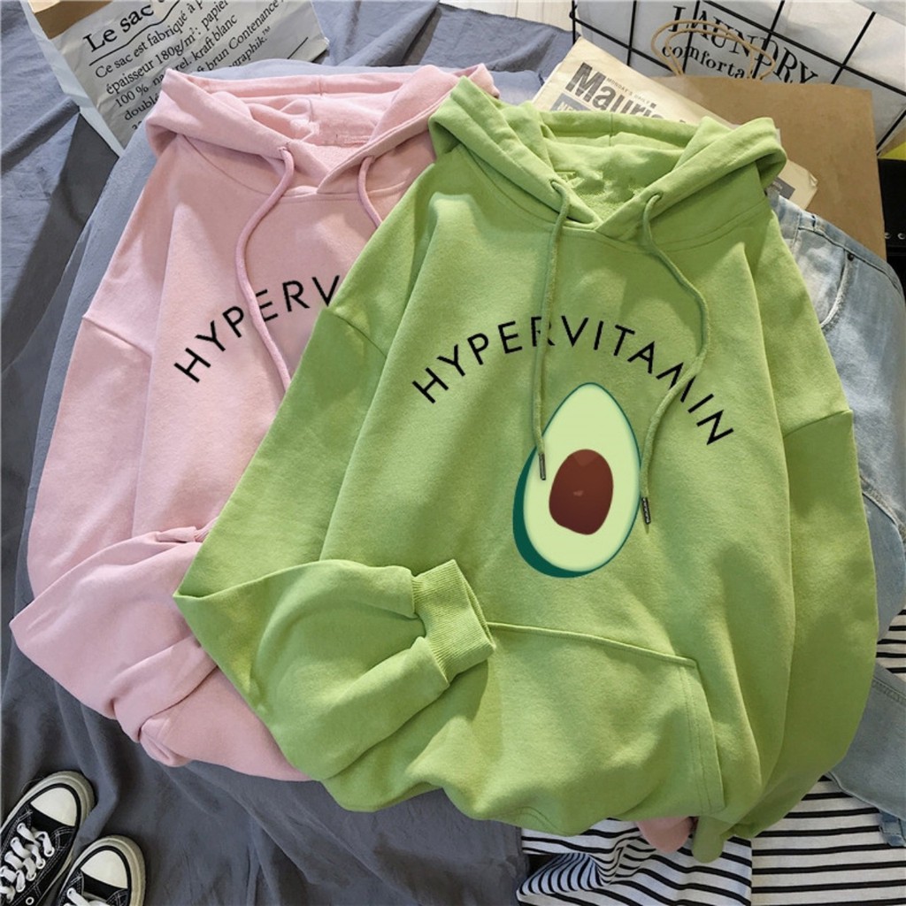 Áo hoodie nửa quả bơ chất nỉ bông dày siêu ấm | BigBuy360 - bigbuy360.vn