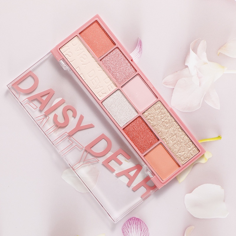 [Hàng mới về] Bảng phấn mắt DAISY DEAR màu sắc ánh nhũ chống nước tiện dụng