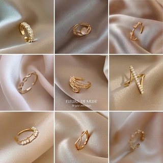 Bộ sưu tập nhẫn nữ hở Fleurs de Muse (có thể điều chỉnh kích cỡ)