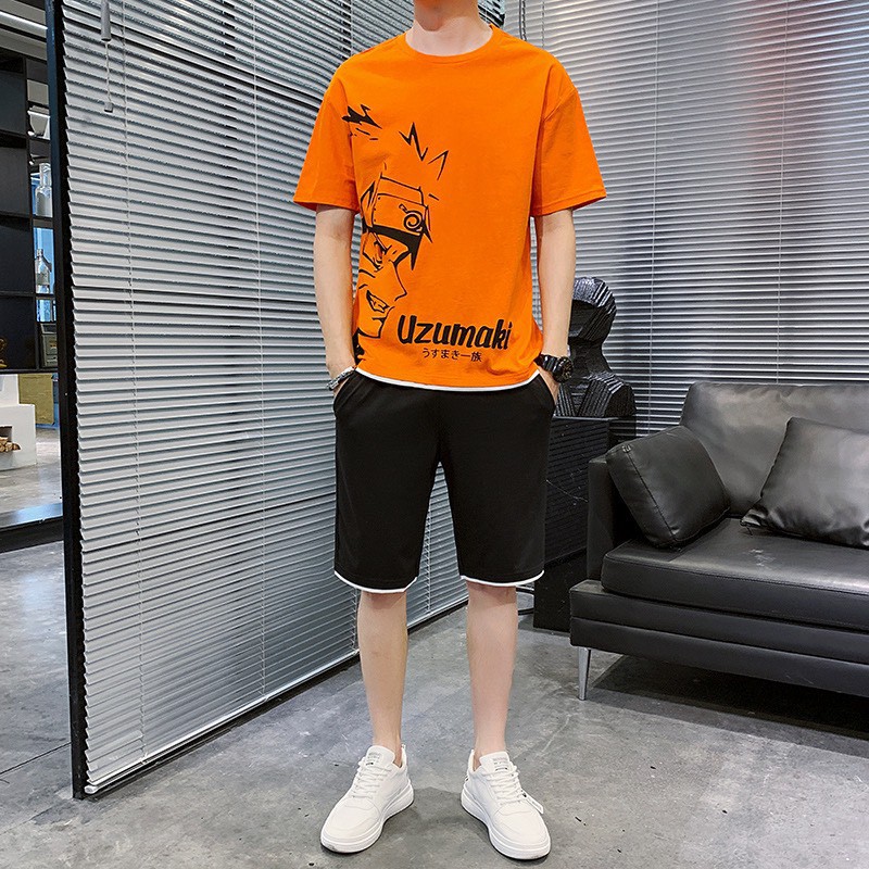 ❤️ FREESHIP ❤️ BỘ ĐỒ NAM PHỐI MÀU IN UZUMAKY - SÉT QUẦN ÁO THUN NỮ CHẤT LƯỚI MÈ LƯNG THUN CÓ TÚI FOM RỘNG | BigBuy360 - bigbuy360.vn