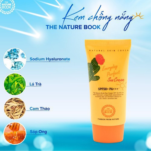 Kem chống nắng SPF50+PA+++ Everyday Perfect Sun Cream  Nature Book 50g