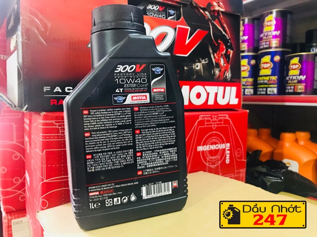 Dầu nhớt Motul 300v 4T 10w40 (tem 1 lớp) 1L 1L1 1L2 1L3 1L4