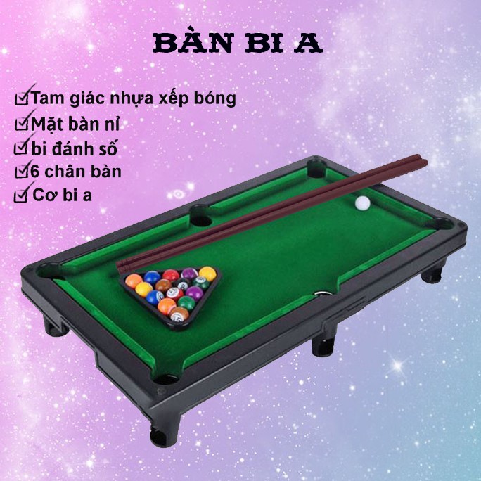 Bàn Bi A Mini Nhiều Kích Thước Cho Bé, Bàn Bida Chơi Theo Đội Nhóm, Đồ Chơi Vận Động Cực Chất