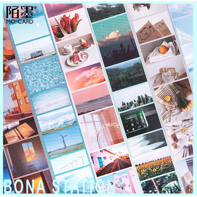 Sticker lomo dán lomography phong cảnh 5cm x 35cm | BST004