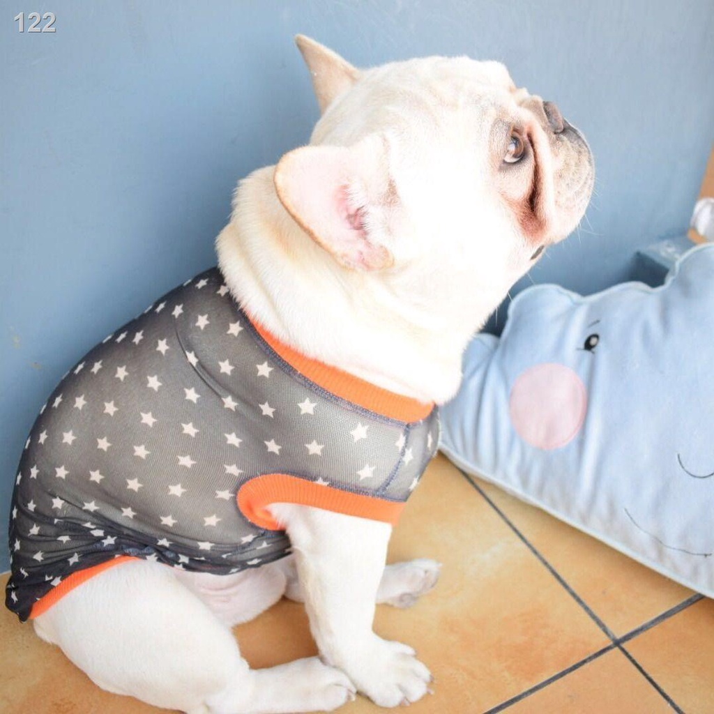 [Mới nhất ]Mùa hè Lưới Vest Chống lông thu tia UV Quần áo cho chó Pug Bull Bully Jing Ba Shapi