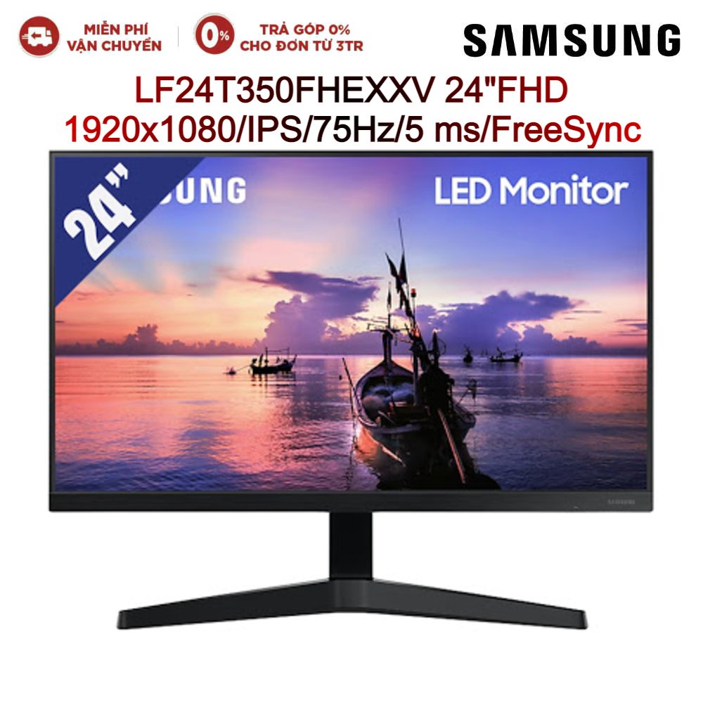 Màn hình máy tính LCD SAMSUNG LF24T350FHEXXV 24″FHD 1920×1080/IPS/75Hz/5ms (Đen)