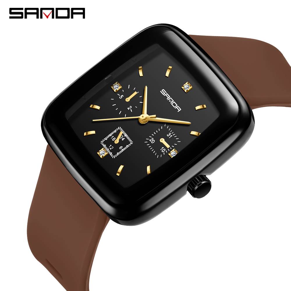Đồng hồ SANDA 1112-8 thiết kế mặt vuông sang trọng cho nam