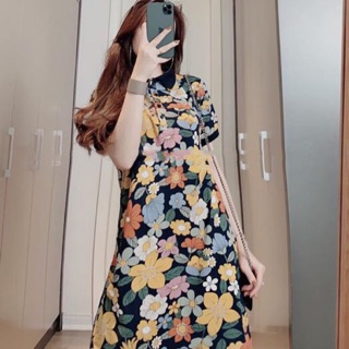Bán sỉ váy hoa polo cổ bẻ
