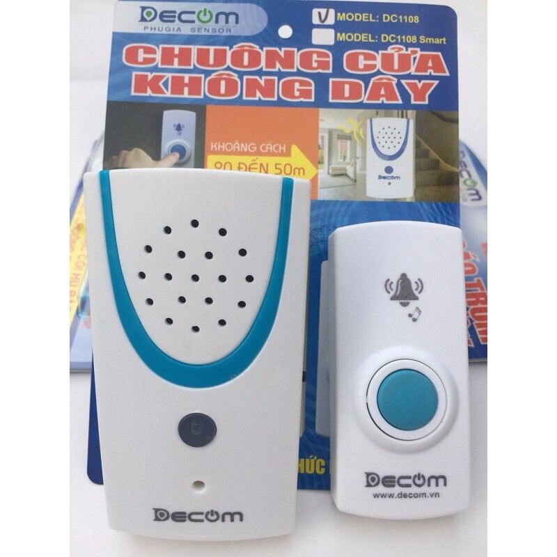 Chuông cửa không dây Decom chuông pin hàng sịn