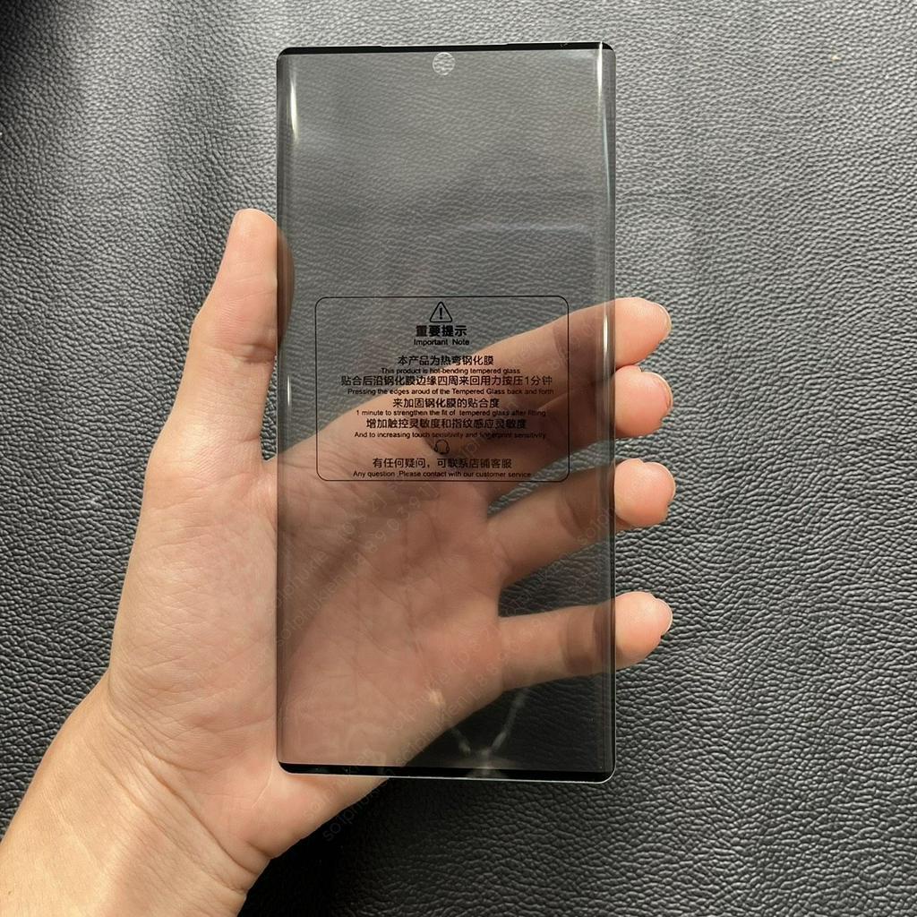Kính cường lực chống nhìn trộm Samsung Note 10+ (Plus)/ S10+ (plus) loại keo viền và loại UV full bo cong, full phụ kiện