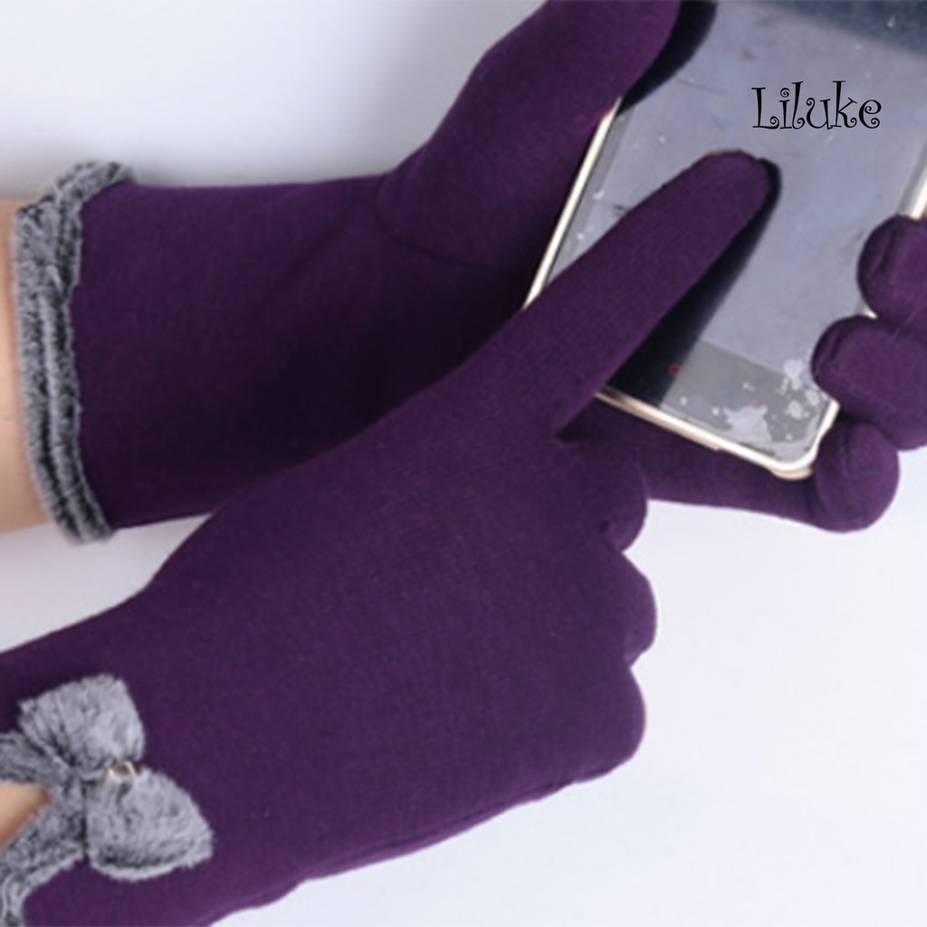 Đôi Găng Tay Giữ Ấm Có Thể Chạm Màn Hình Cảm Ứng Cho Nữ