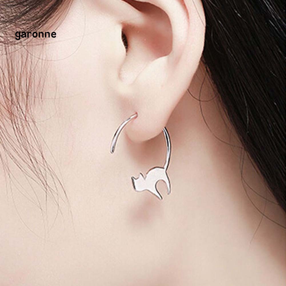 GA_Cute Napping Little Cat Drop Earrings Jewelry Ear Hook Women's Birthday Gift