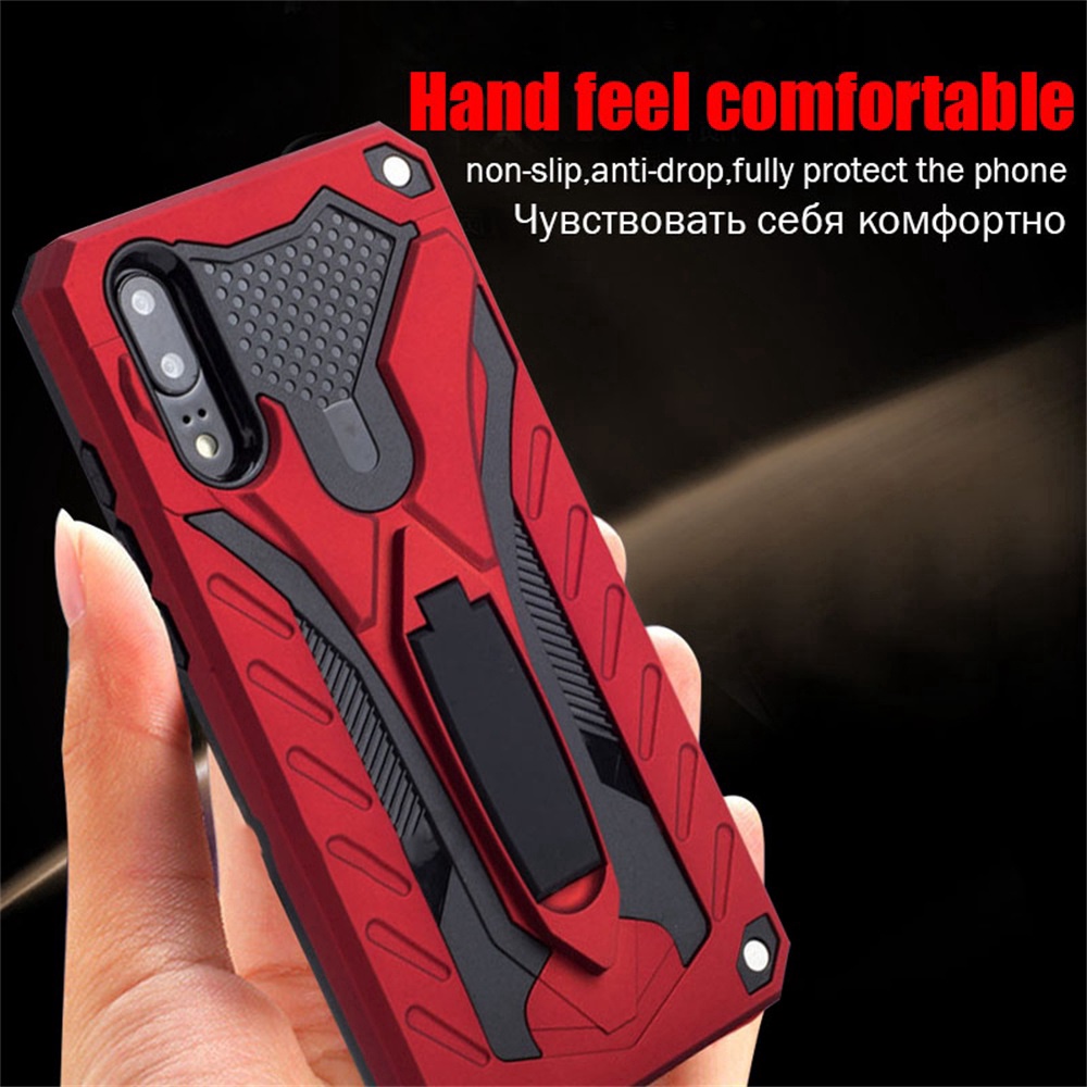Ốp điện thoại cứng chống sốc có đế đỡ thiết kiểu robot biến hình cho XiaoMi Redmi Note 7 8 9S 9 Pro MAX