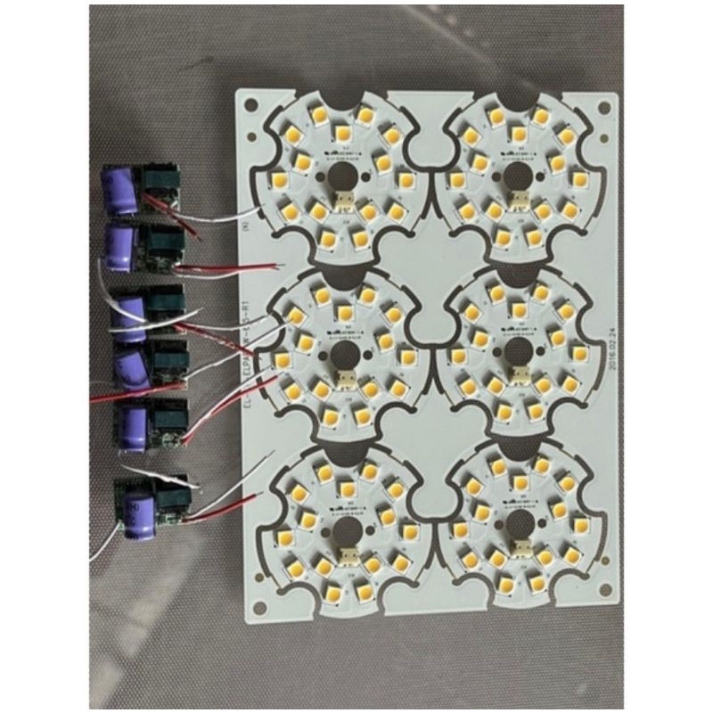 combo bộ 6 mắt led tròn kèm 6 driver