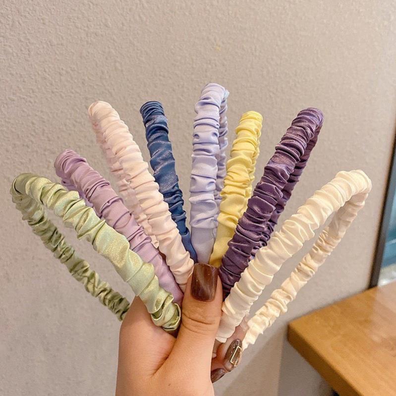 Bờm Tóc Nhún Phối Vải Hottrend Nhiều Màu Phong Cách Hàn Quốc K087  - LADY