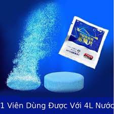 Combo gồm 50 viên sủi nén, mỗi viên pha với 4 lít để sử dụng