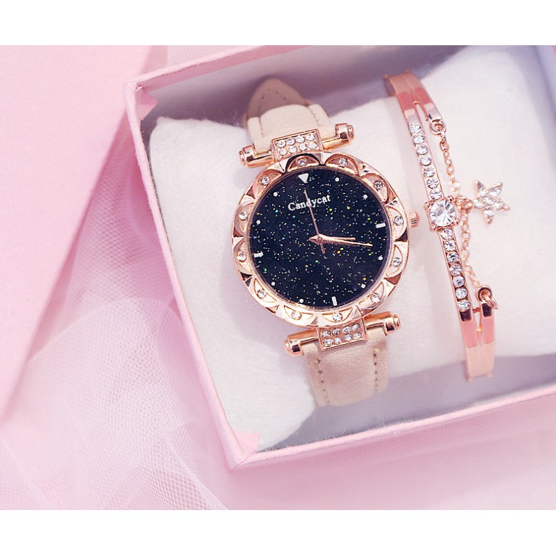 Đồng hồ nữ đính đá ULA BOUTIQUE phong cách Hàn Quốc trẻ trung năng động