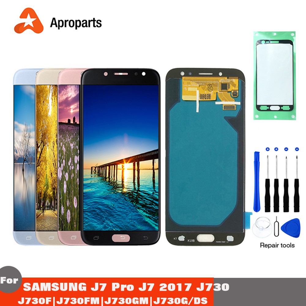 Màn hình AAA +++ cho Samsung Galaxy J7 Pro 2017 J730 SM-J730FJ730F / DS J730GM / DS Bộ phận màn hình cảm ứng LCD