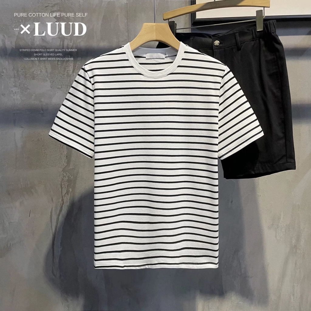 Áo Thun Cotton Ngắn Tay Dáng Ôm Thời Trang Nam Tính